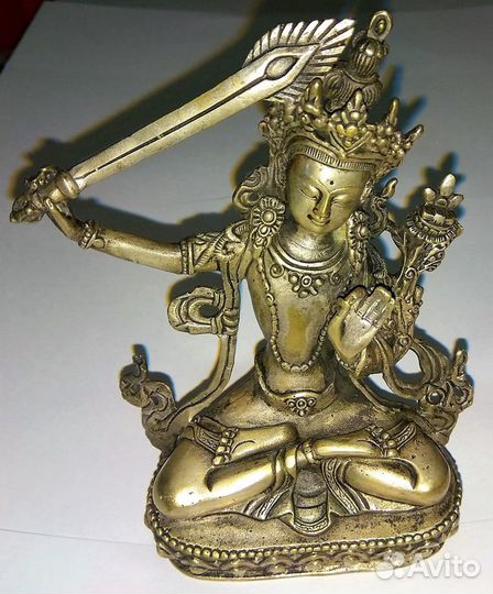 Бодхисаттва Манджушри Статуэтка из Бронзы ru*665c