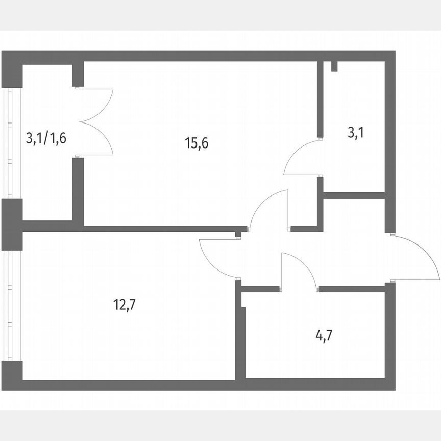 1-к. квартира, 41,6 м², 7/9 эт.