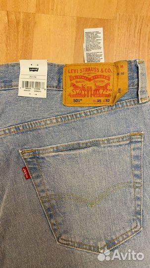 Мужские джинсы levis 501 w35l32