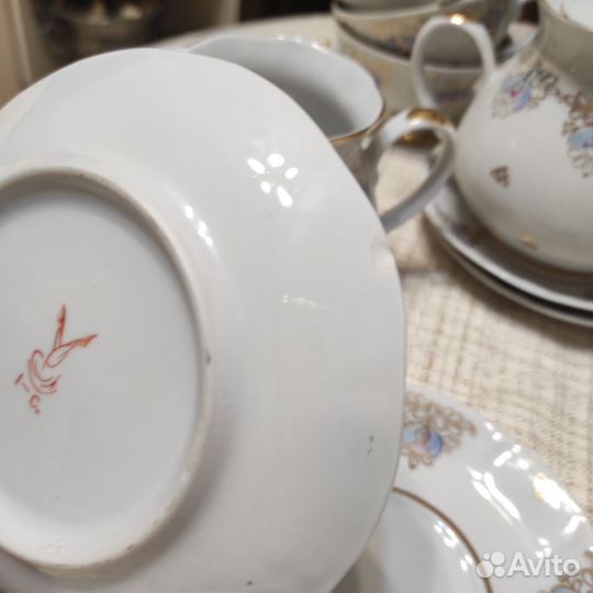 Чайный сервиз фарфор СССР Кремгэс