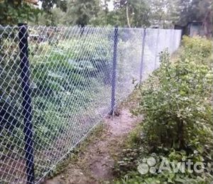 Забор из сетки рабицы