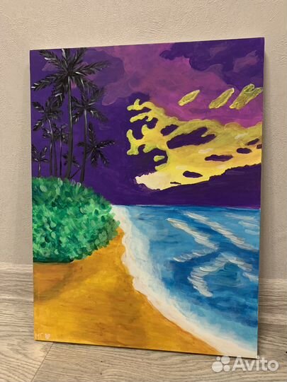 Картина акрилом на холсте