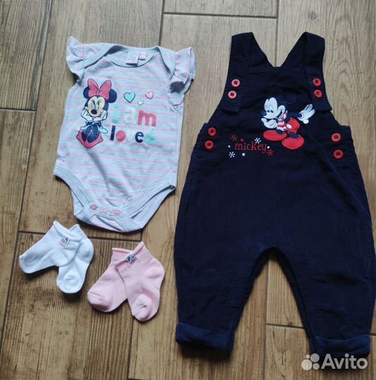 Детские вещи пакетом на девочку Disney 62 68