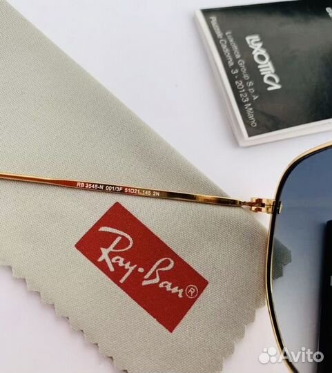 Очки ray ban hexagonal голубые