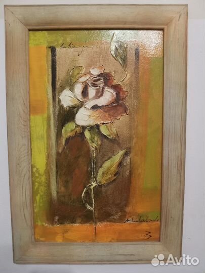 Картина маслом. Роза