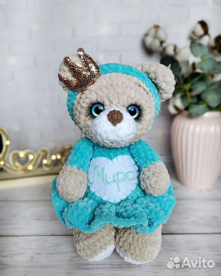 Вязаные игрушки мишка