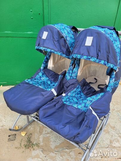 Коляска санки для двойни (погодок)