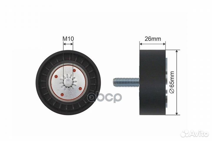 Ролик поликлинового ремня направляющий RNK-PL-0
