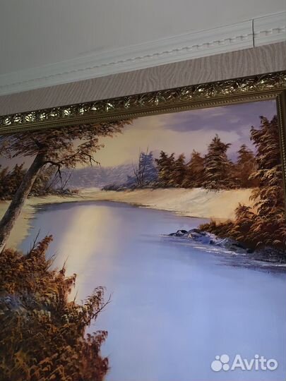 Картина маслом на холсте старинная