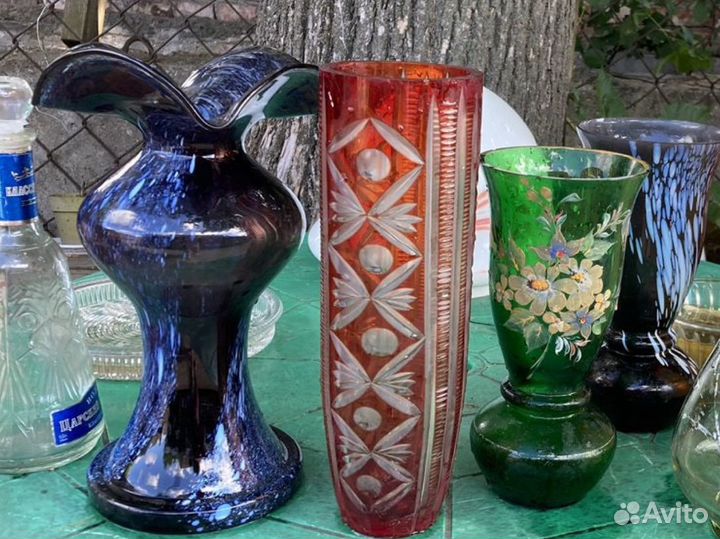 Ваза цветное стекло