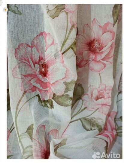 Тюль на шторной ленте новый