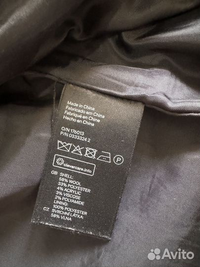 Пальто шерстяное hm 36 (s)