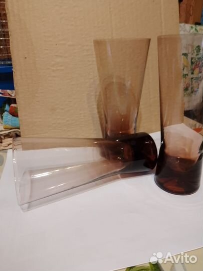 Бокалы цветные стеклянные