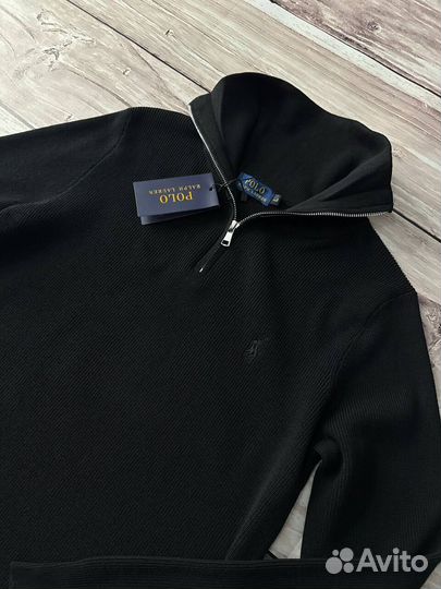 Свитер полузамок Polo Ralph Lauren черный мужской