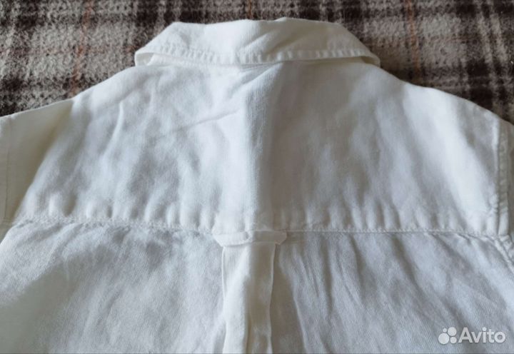 Рубашка лен/хлопок на мальчика 110 next