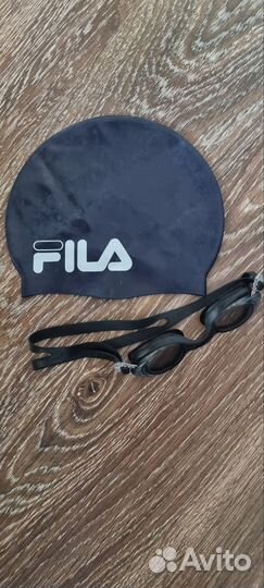 Шапочка для плавания Fila плюс очки для плавания