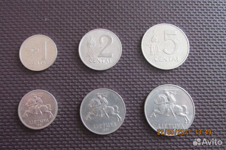 Монеты Прибалтики до евро продажа/обмен