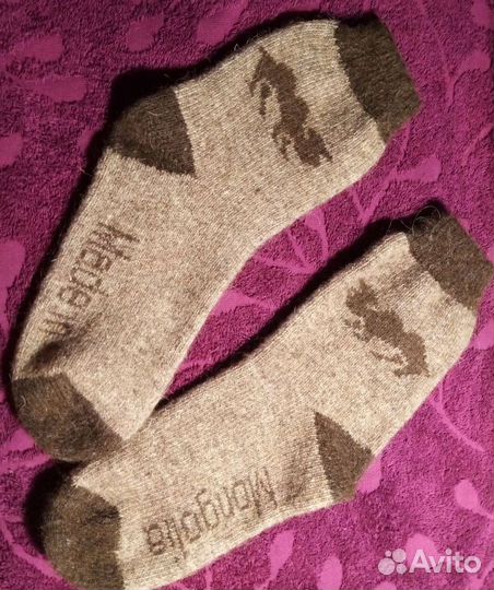 Тёплые шерстяные носки из верблюжки