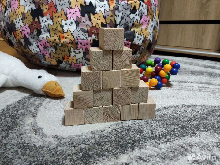 Кубики деревянные