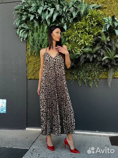 Летний сарафан леопард Италия Joleen