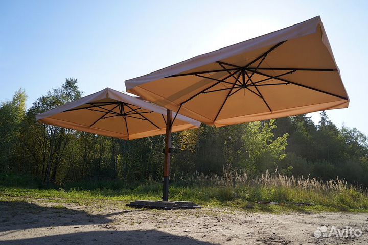 Большие стальные уличные зонты для кафе