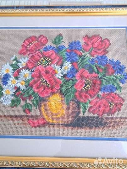 Картина вышитая крестом ручная работа