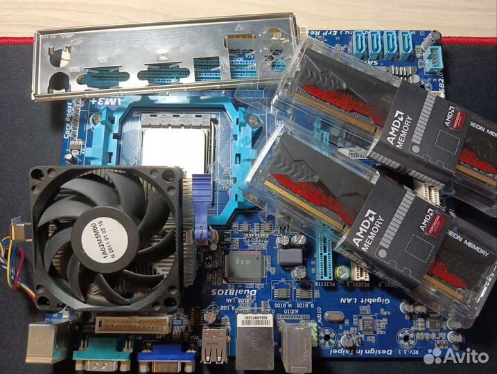 Материнская плата+проц+оперативка
