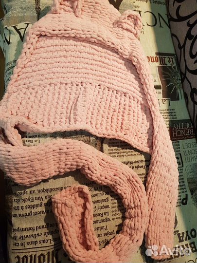 Шапка снуд с ушками