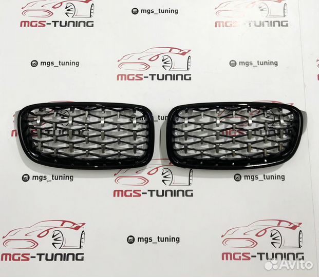 Решетка BMW 3 series F30 стиль Z4 черный глянец
