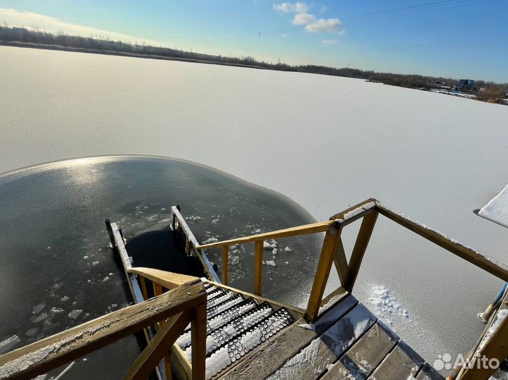 Аренда бани на берегу озера с мангалом