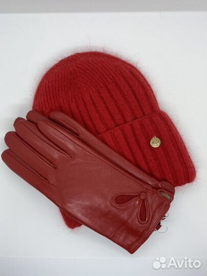 Перчатки кожаные женские