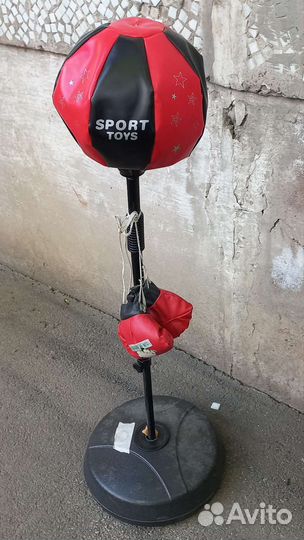 Набор юного боксёра стойка груша и перчатки