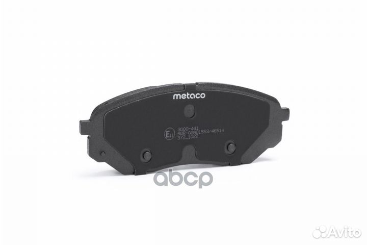 Колодки тормозные передние к-кт 3000-441 metaco