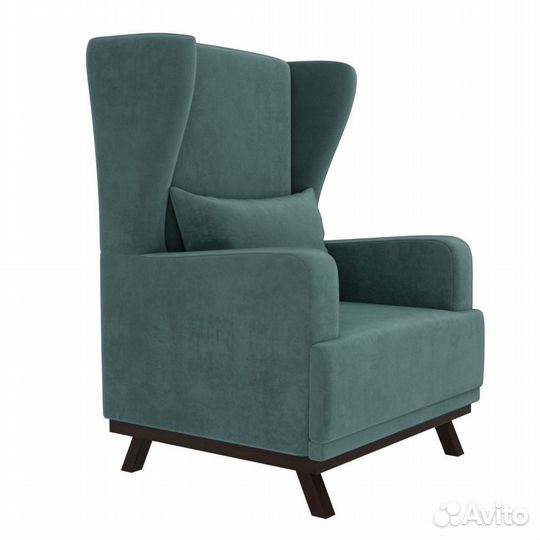 Кресло Джон велюр голубой