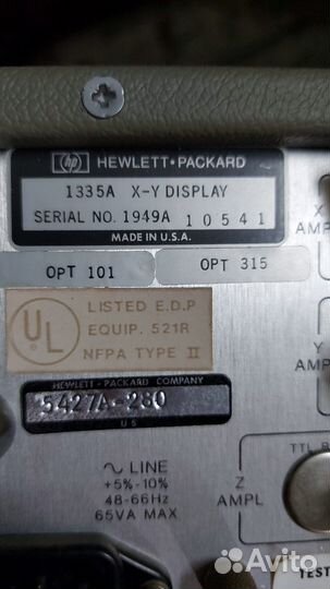 Hewlett Packard 1335A X-Y Display made IN USA,1979
