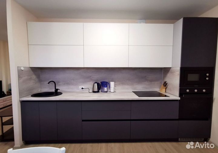 Прямая кухня с мдф фасадами