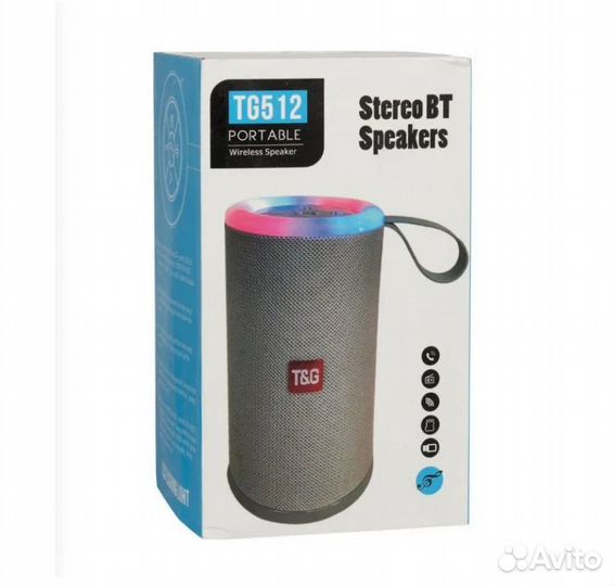 Портативная колонка Bluetooth с подсветкой Stereo