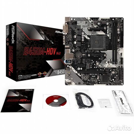 Материнская плата Asrock b450m hdv r4.0 Am4