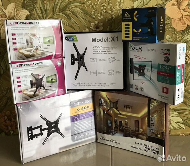 Кронштейны (крепления) для тв наклонно-поворотные