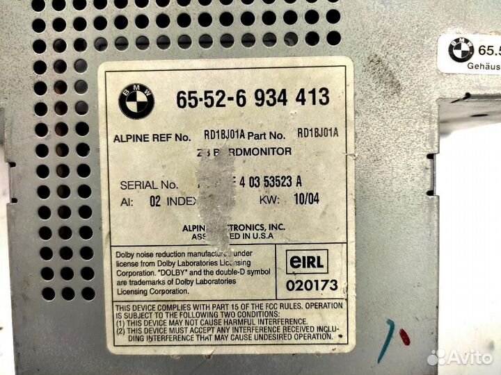 Широкоэкранный бортовой монитор BMW X5E53