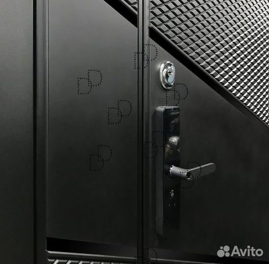 Двустворчатая входная металлическая дверь DD-170