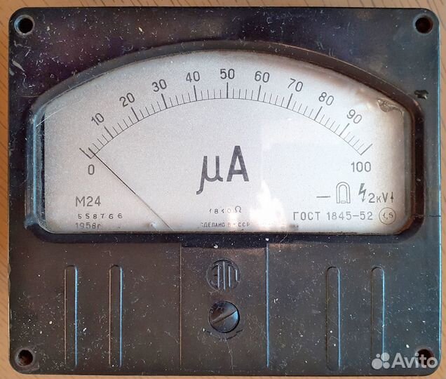 Щитовой стрелочный м/амперметр М24, вольтметр Э421