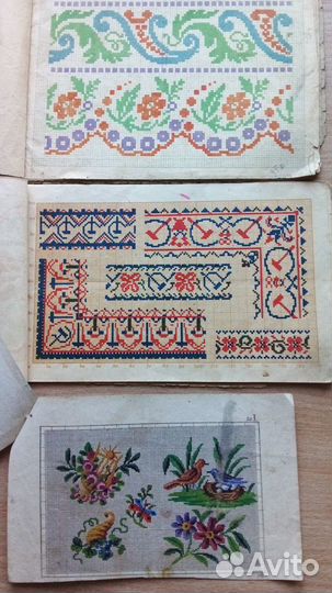 Альбомы 1938, 1941 года выпуска рисунков вышивок