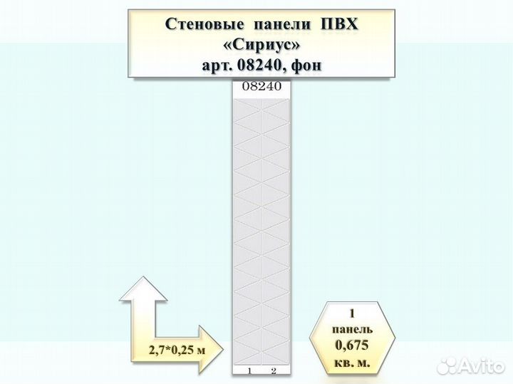 Панель пвх. Сириус, арт. 08240