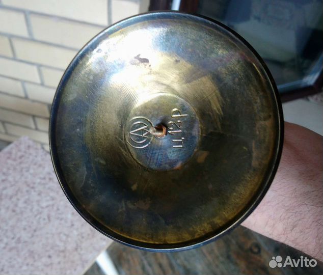 Подсвечник канделябр латунь дерево СССР