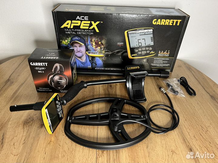 Металлоискатель garrett ace apex 8,5 + ms-3