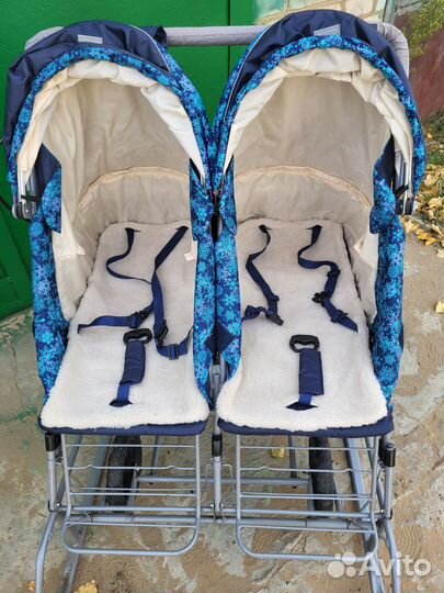 Коляска санки для двойни (погодок)