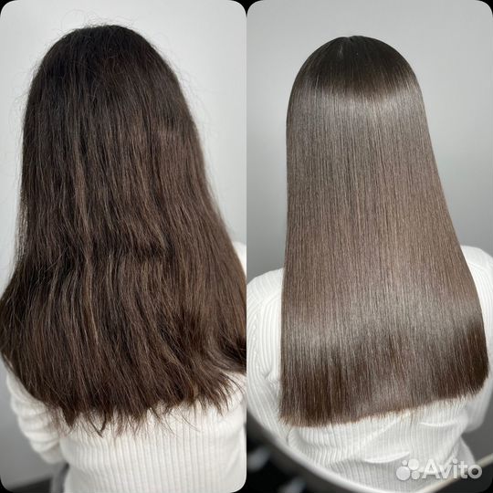 Кератиновое выпрямление волос