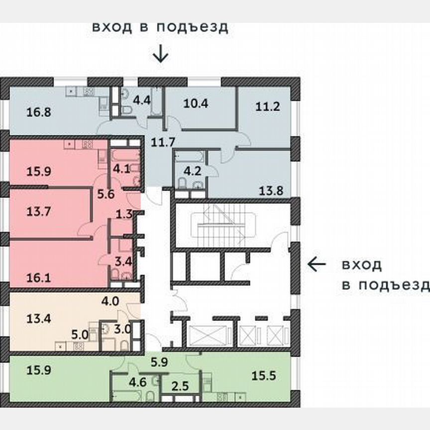 Квартира-студия, 25,4 м², 12/19 эт.