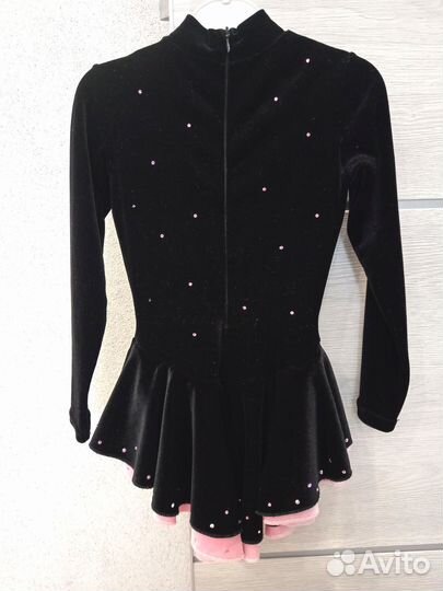 Платье для фигурного катания бархатное